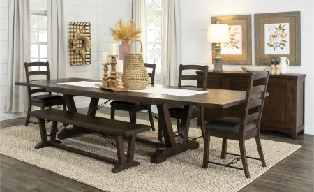 Homestead Dark Brown Dining Table