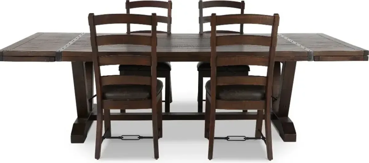 Homestead Dark Brown 5 Piece Dining Set