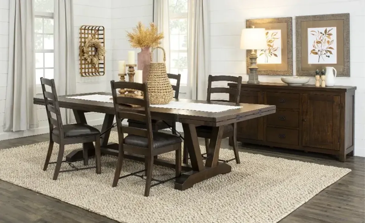 Homestead Dark Brown 5 Piece Dining Set