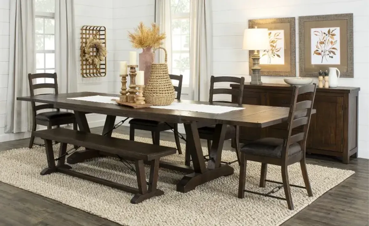 Homestead Dark Brown 6 Piece Dining Set