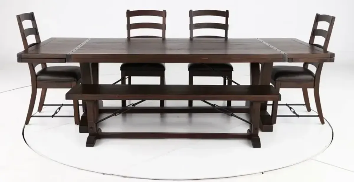 Homestead Dark Brown 6 Piece Dining Set