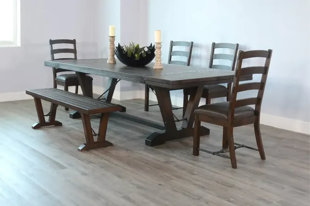 Homestead Dark Brown 6 Piece Dining Set