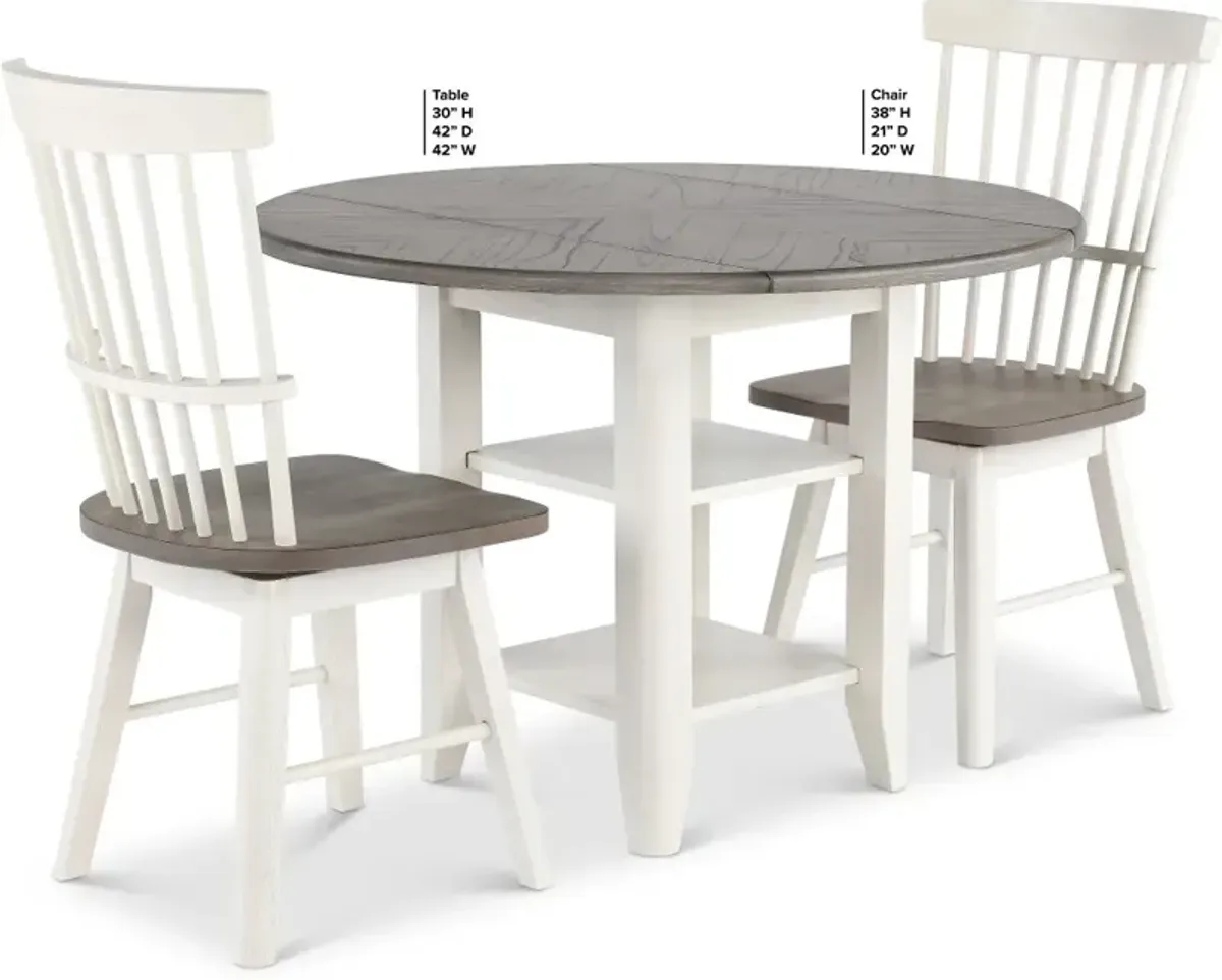 Newark 3 Piece Dining Room Set with Swivel Chairs