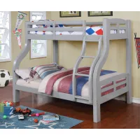 Big Bear Gray Twin-over-Full Bunk Bed