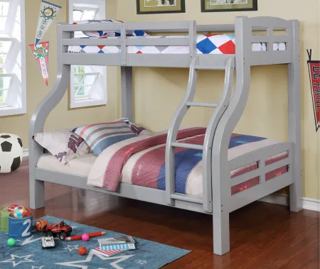 Big Bear Gray Twin-over-Full Bunk Bed