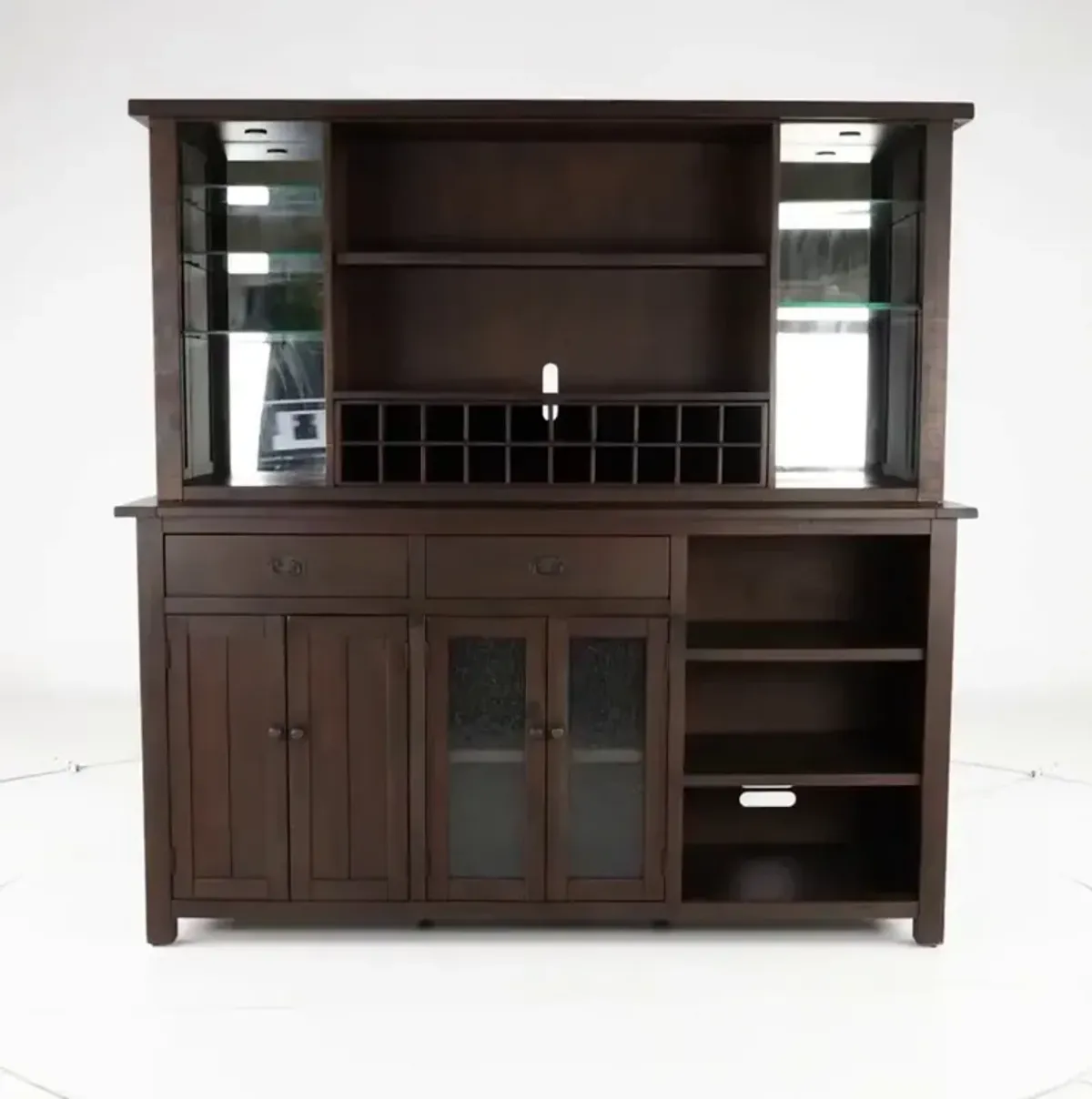 Homestead Dark Brown Buffet and Hutch