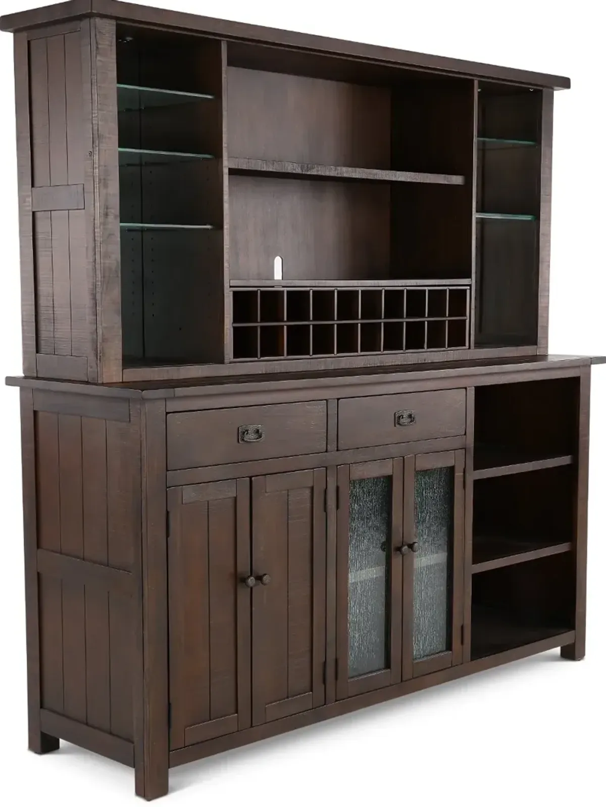 Homestead Dark Brown Buffet and Hutch