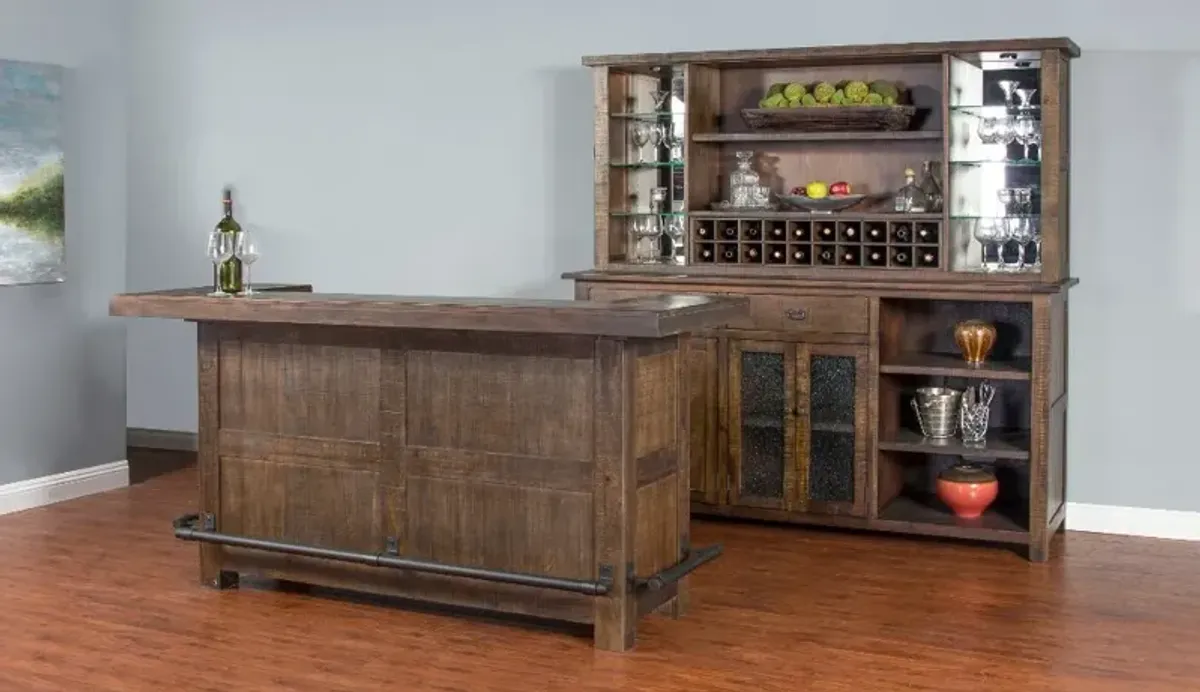 Homestead Dark Brown Buffet and Hutch