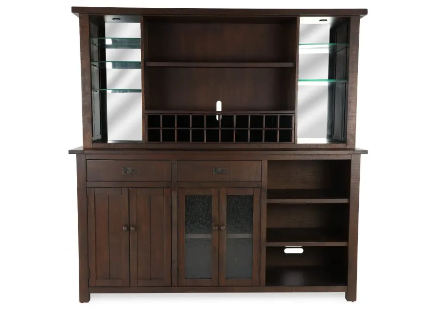 Homestead Dark Brown Buffet and Hutch