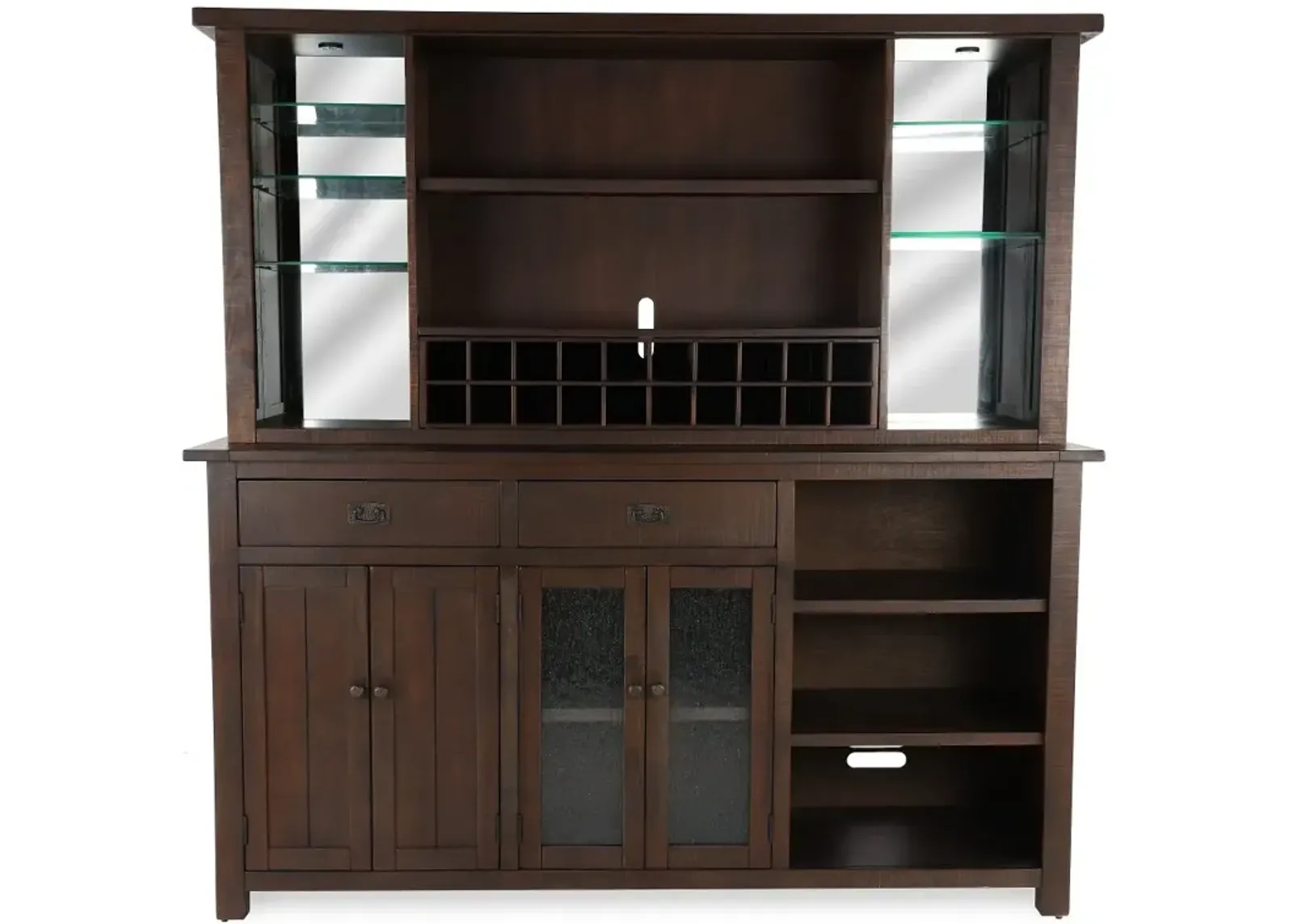 Homestead Dark Brown Buffet and Hutch