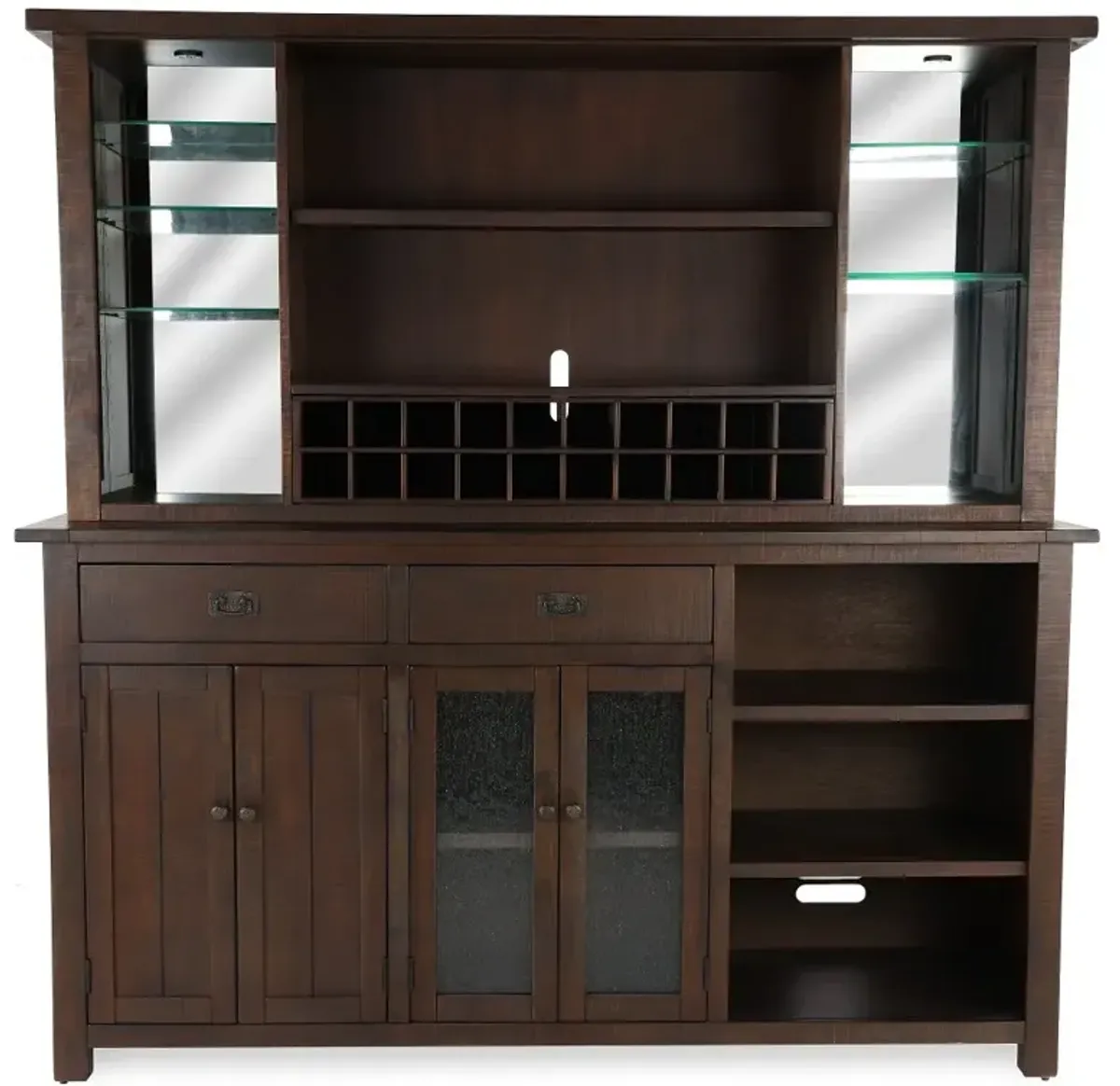 Homestead Dark Brown Buffet and Hutch