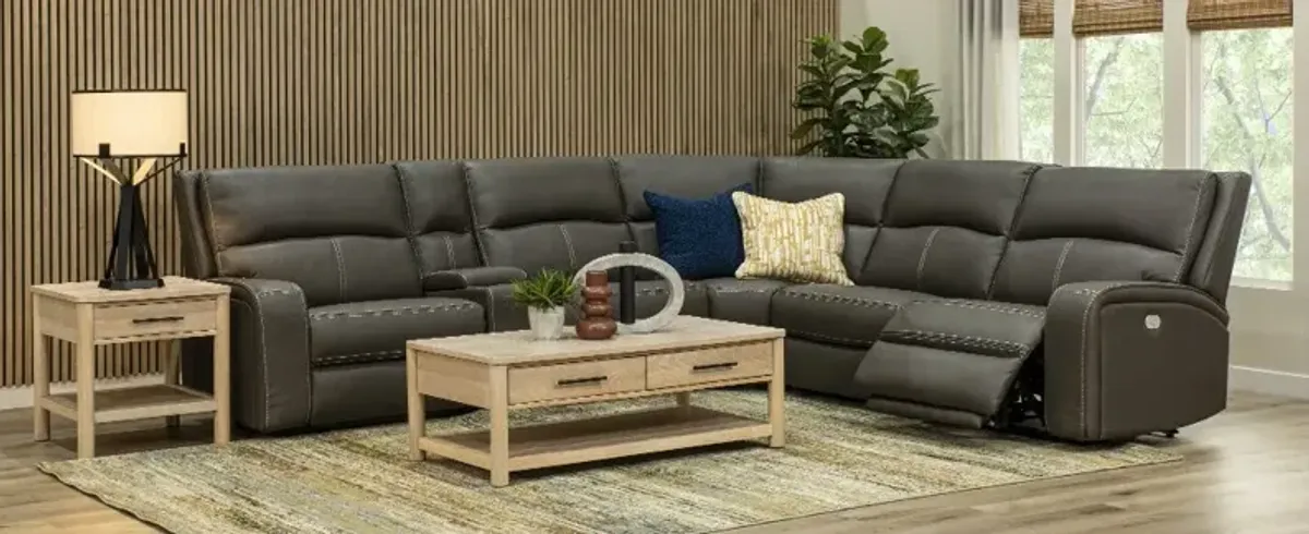 Star Gray Haze 6-Piece Power Reclining Sectional with Adjustable...