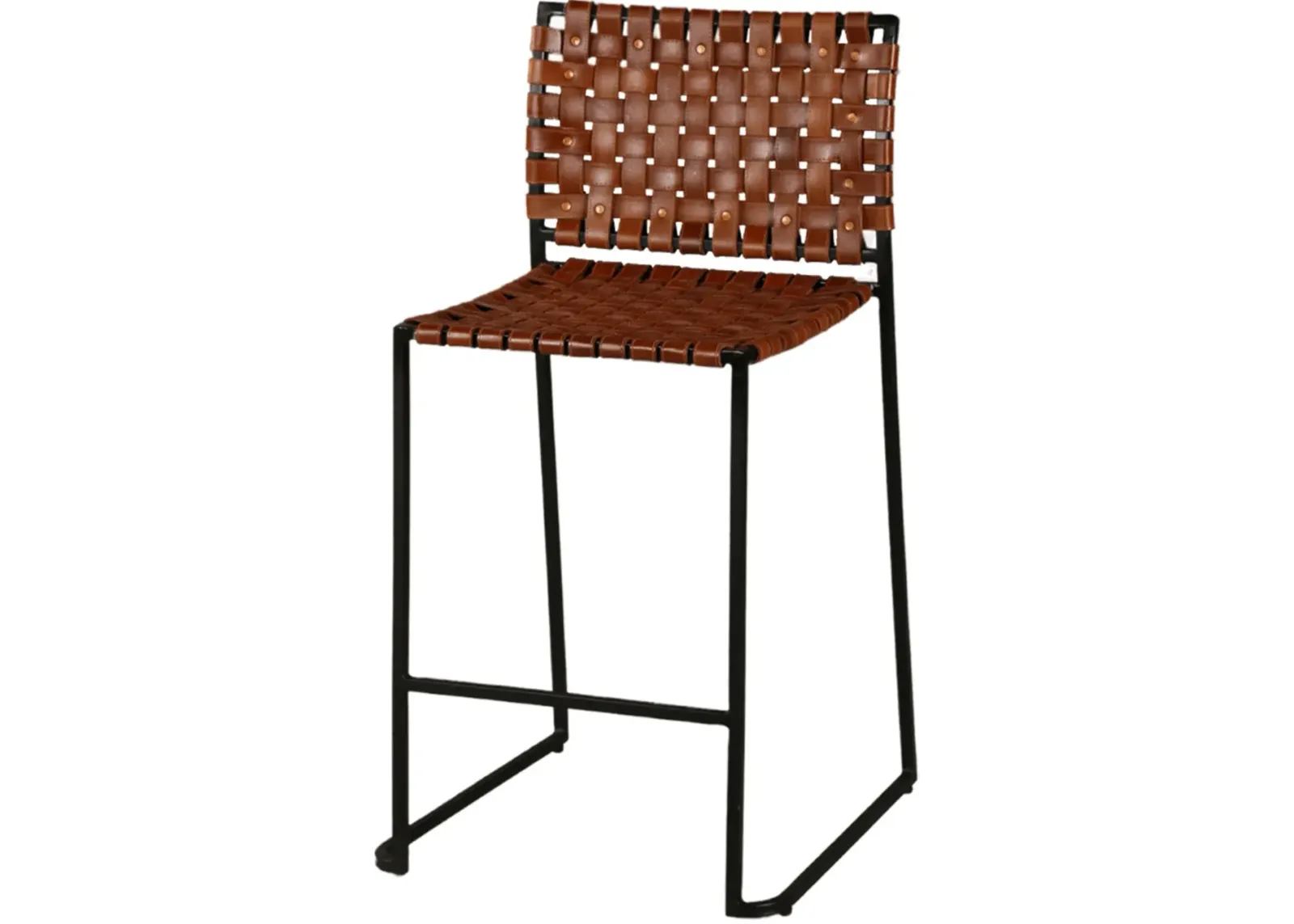 Veracruz Brown Leather Counter Height Stool