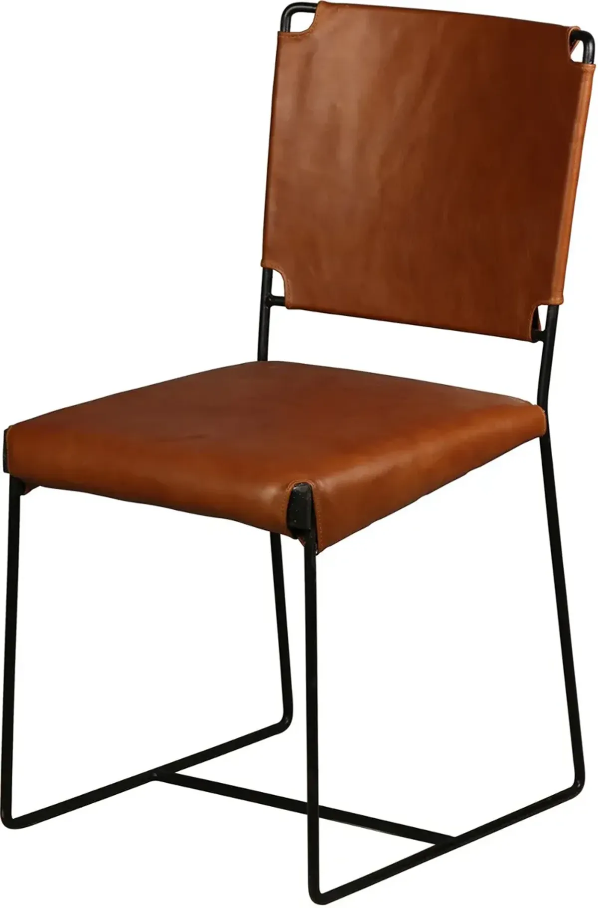 Toluca Brown Leather Dining Chair