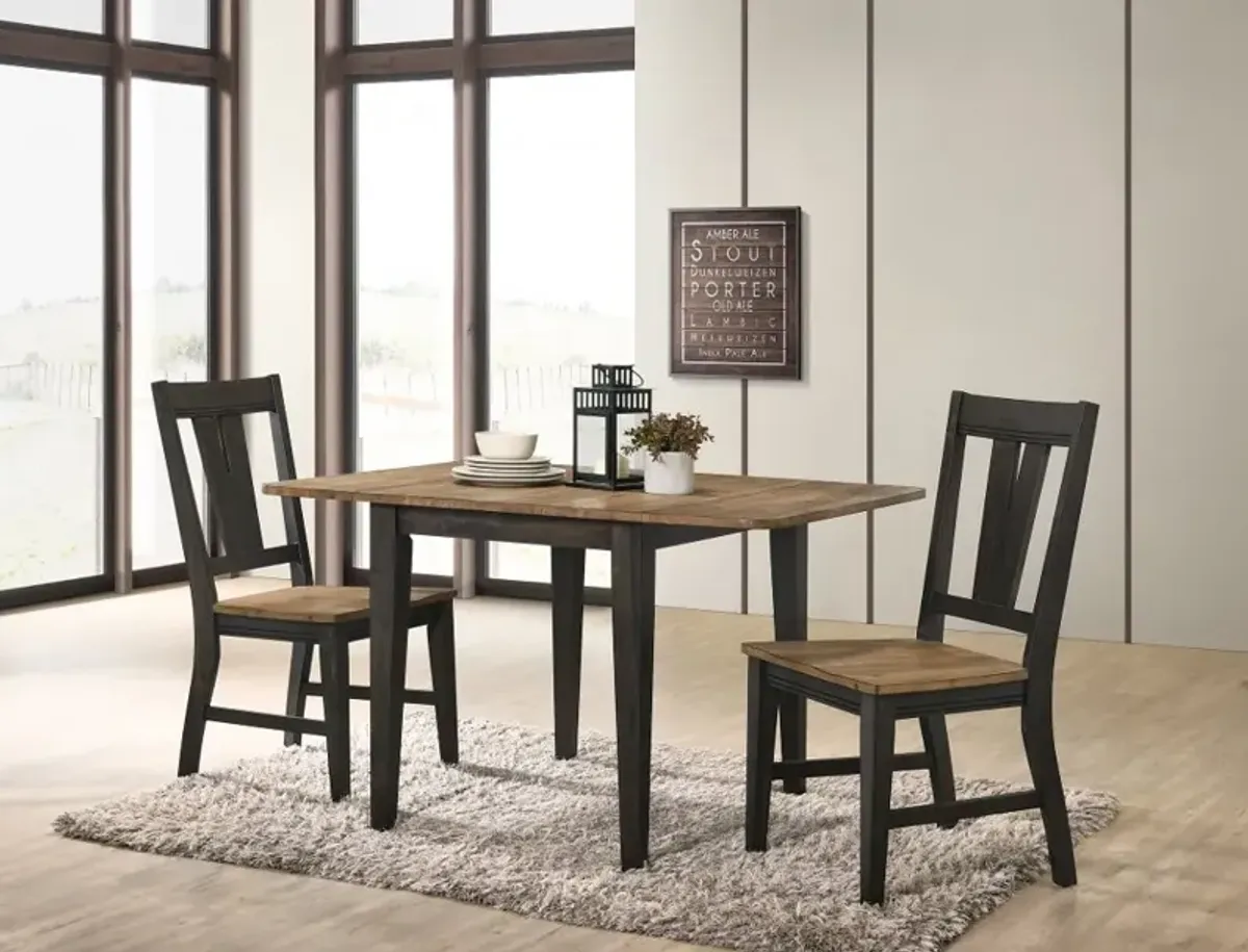 Harper Dark Brown 3 Piece Dining Room Set