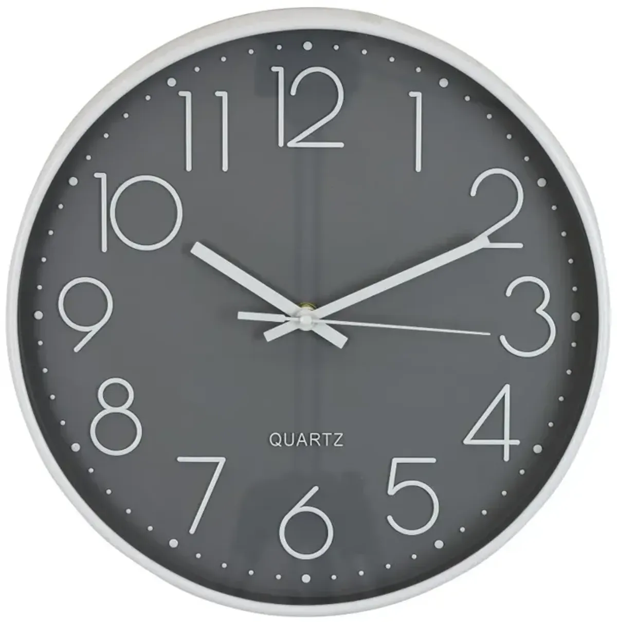 Round White and Gray Wall Clock