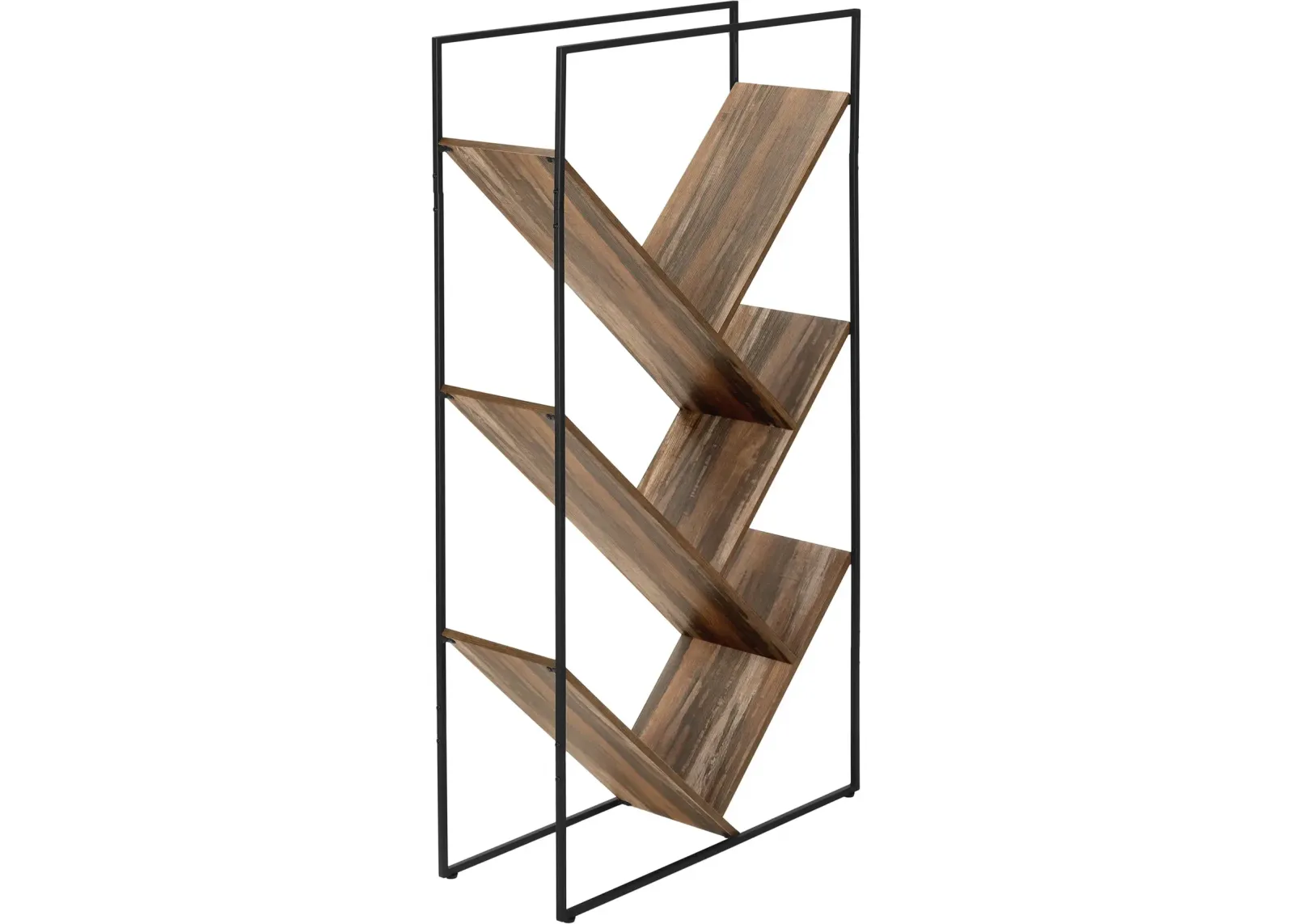 Cliff Contemporary 60" Brown Bookcase