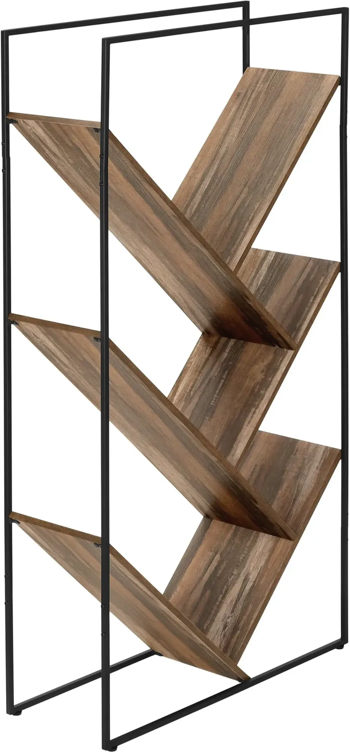 Cliff Contemporary 60" Brown Bookcase