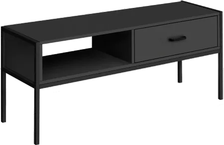 Industrial 48 Inch Black TV Stand