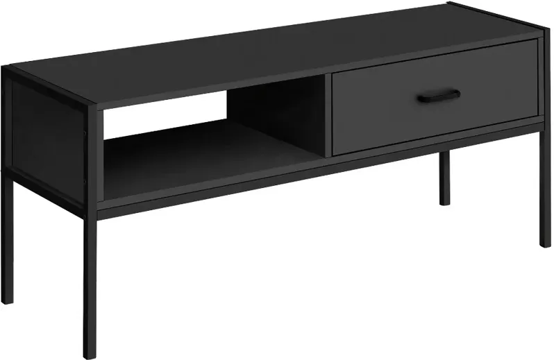 Industrial 48 Inch Black TV Stand