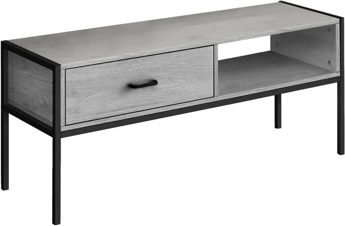 Industrial 48 Inch Grey TV Stand