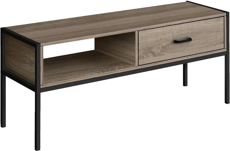 Industrial 48 Inch Taupe TV Stand