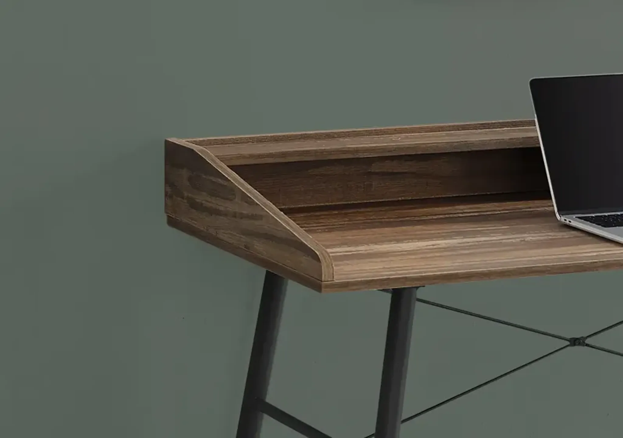 Mid-Century Modern 48 Inch Brown Computer Desk | Furniture.com