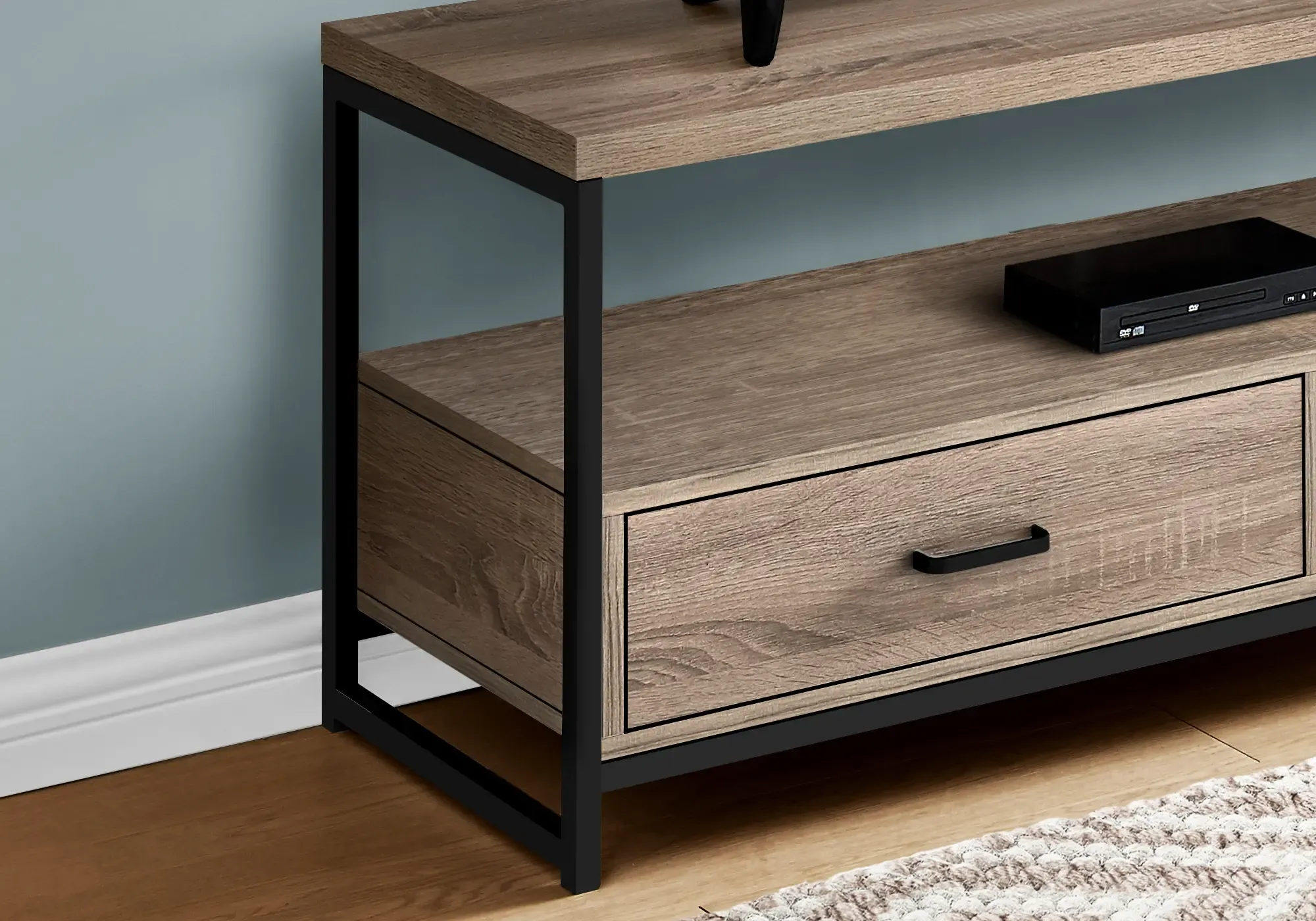 Contemporary 48 Inch Taupe TV Stand