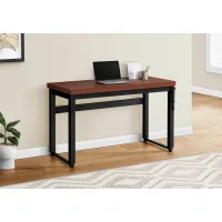 Contemporary 48 Inch Cherry Adjustable Height Computer Desk