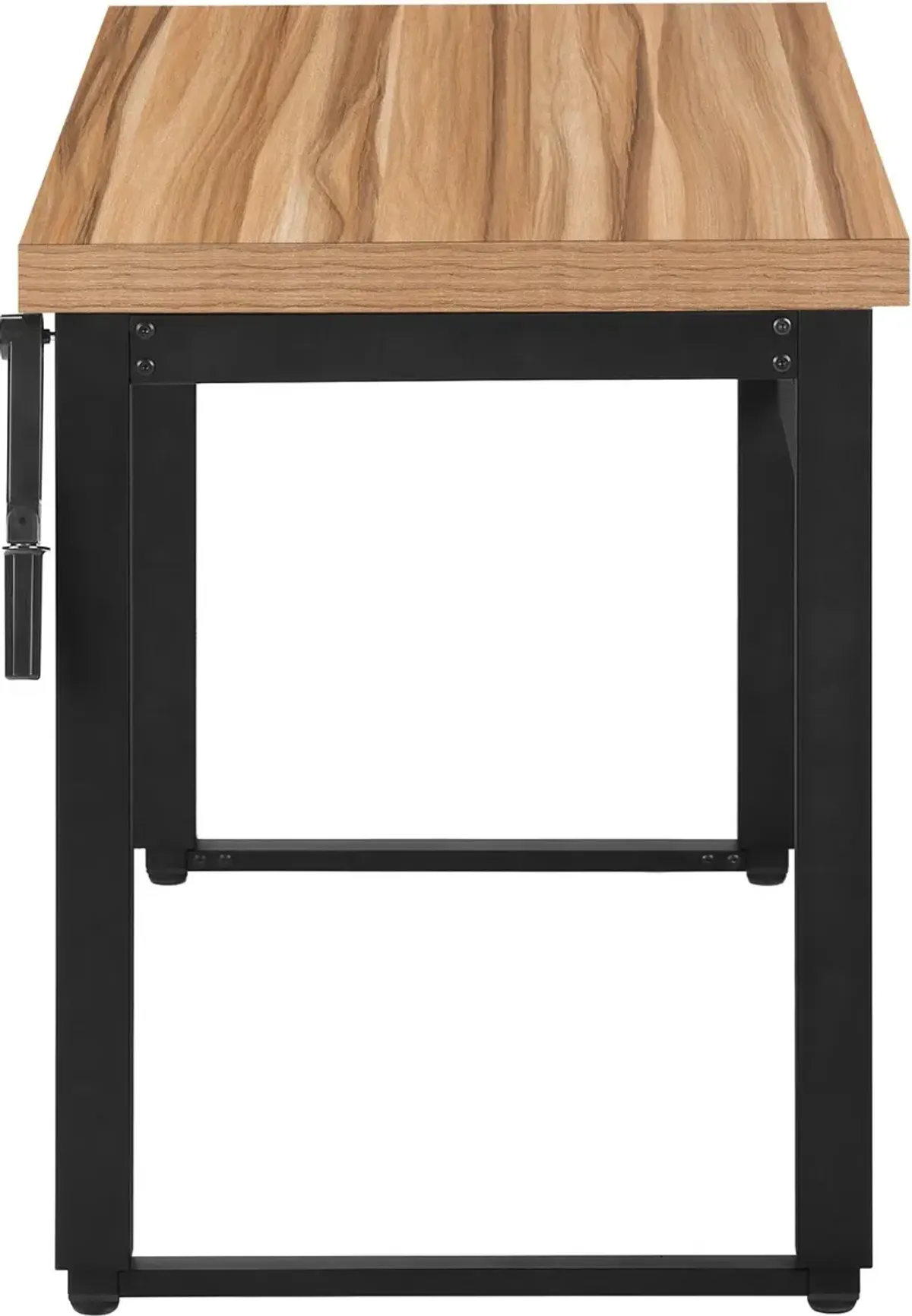 Contemporary 48 Inch Reclaimed Wood Adjustable Height Computer Desk