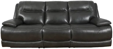Colossus Dark Gray Leather Power Reclining Sofa