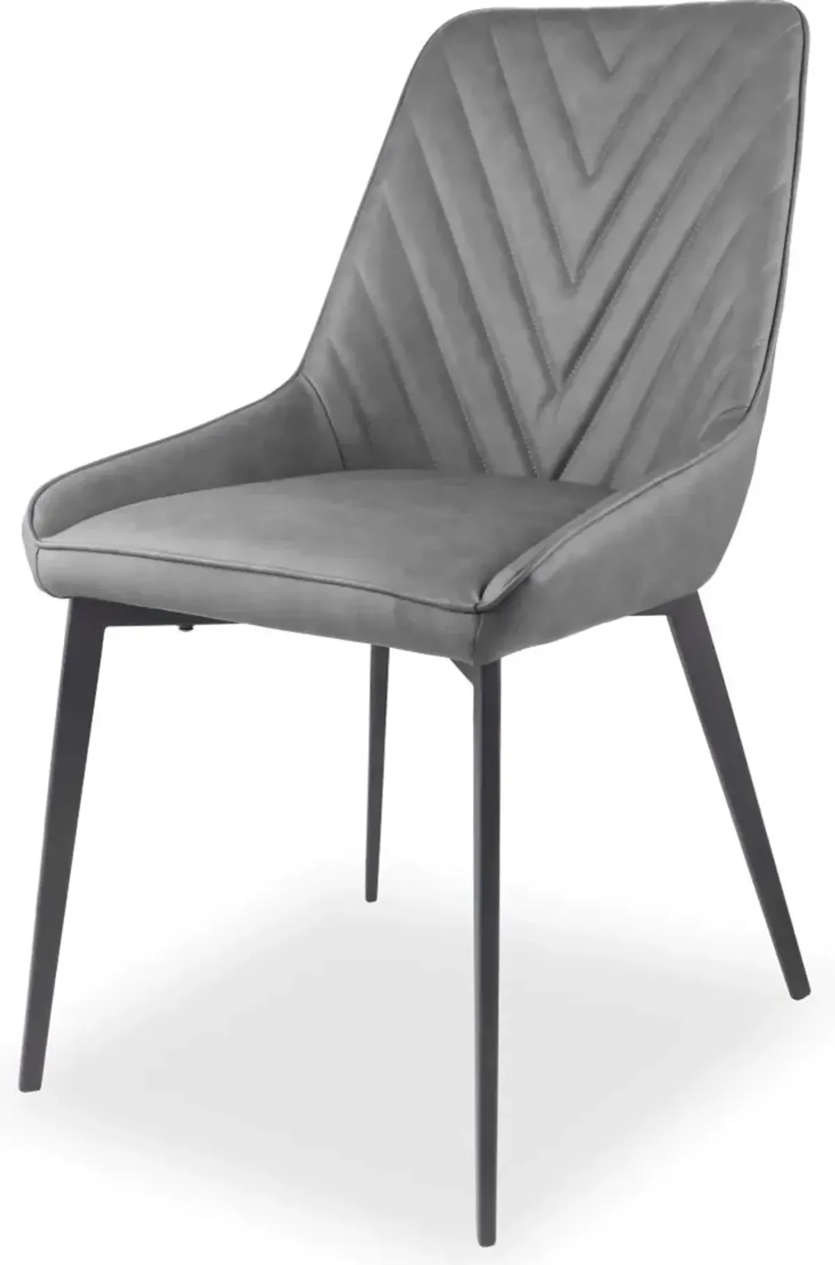 Lucia Gray and Black Upholstered Dining Chair