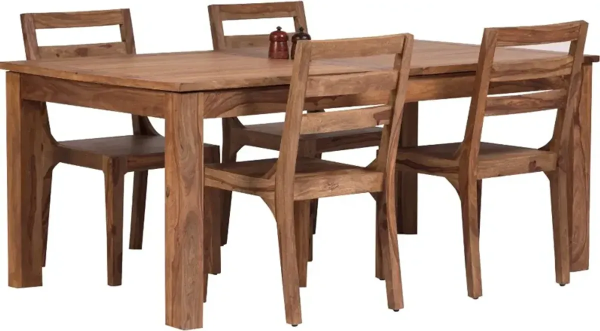 Hidden Haven Natural 5 Piece Dining Set