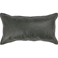 Leather Acre Forest Green Throw Pillow