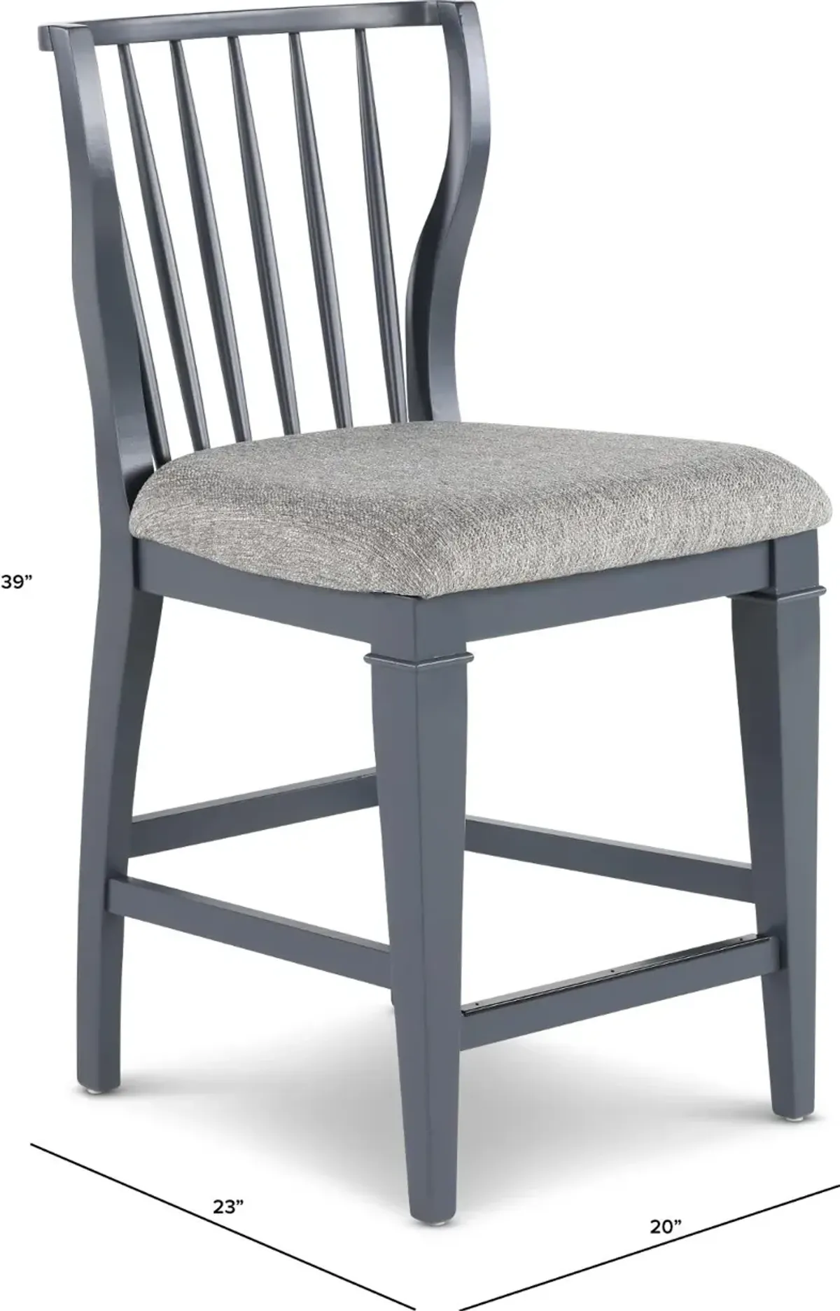 Vista Azul Graphite Gray Counter Height Stool