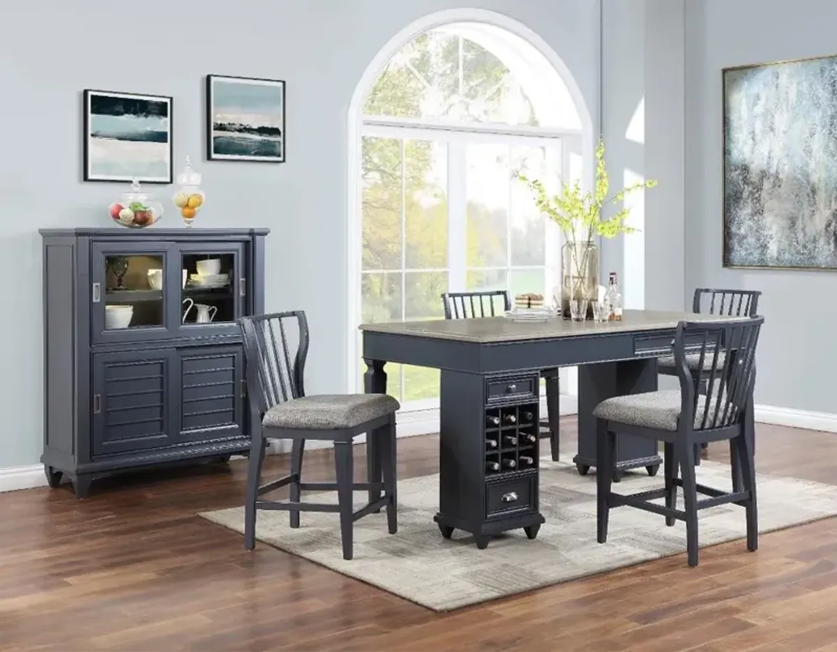 Vista Azul Graphite Gray Curio Cabinet