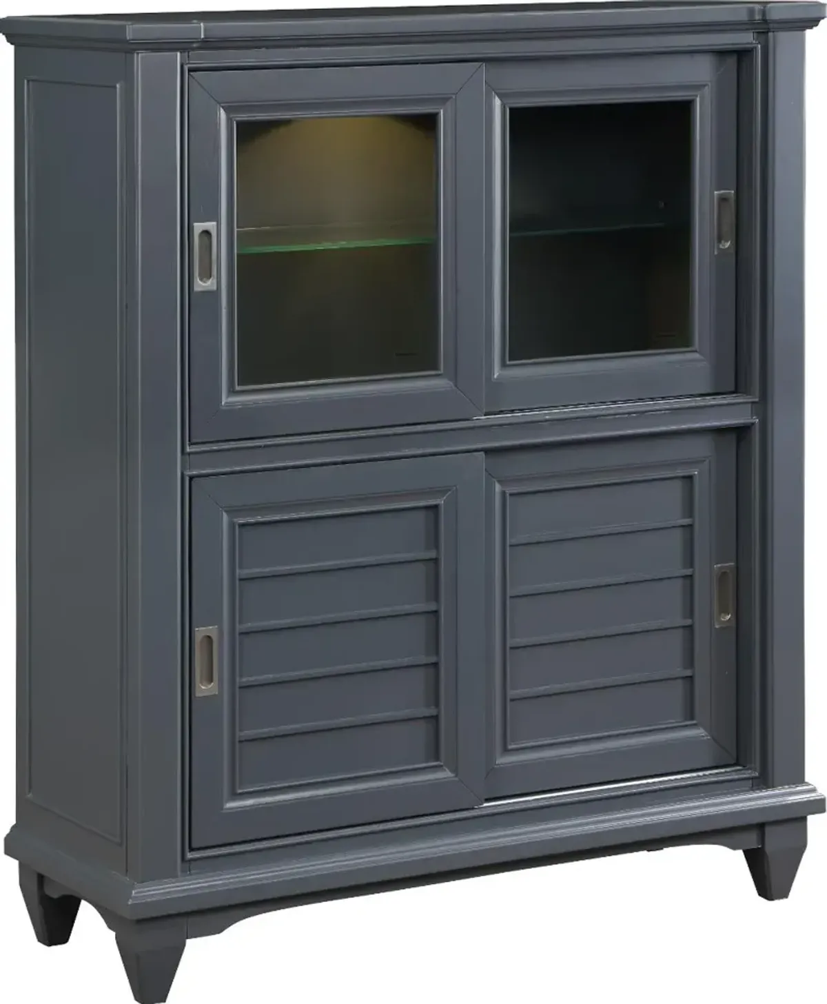 Vista Azul Graphite Gray Curio Cabinet