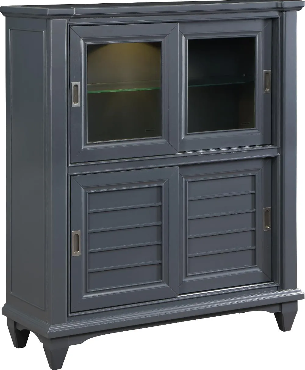 Vista Azul Graphite Gray Curio Cabinet