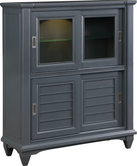 Vista Azul Graphite Gray Curio Cabinet