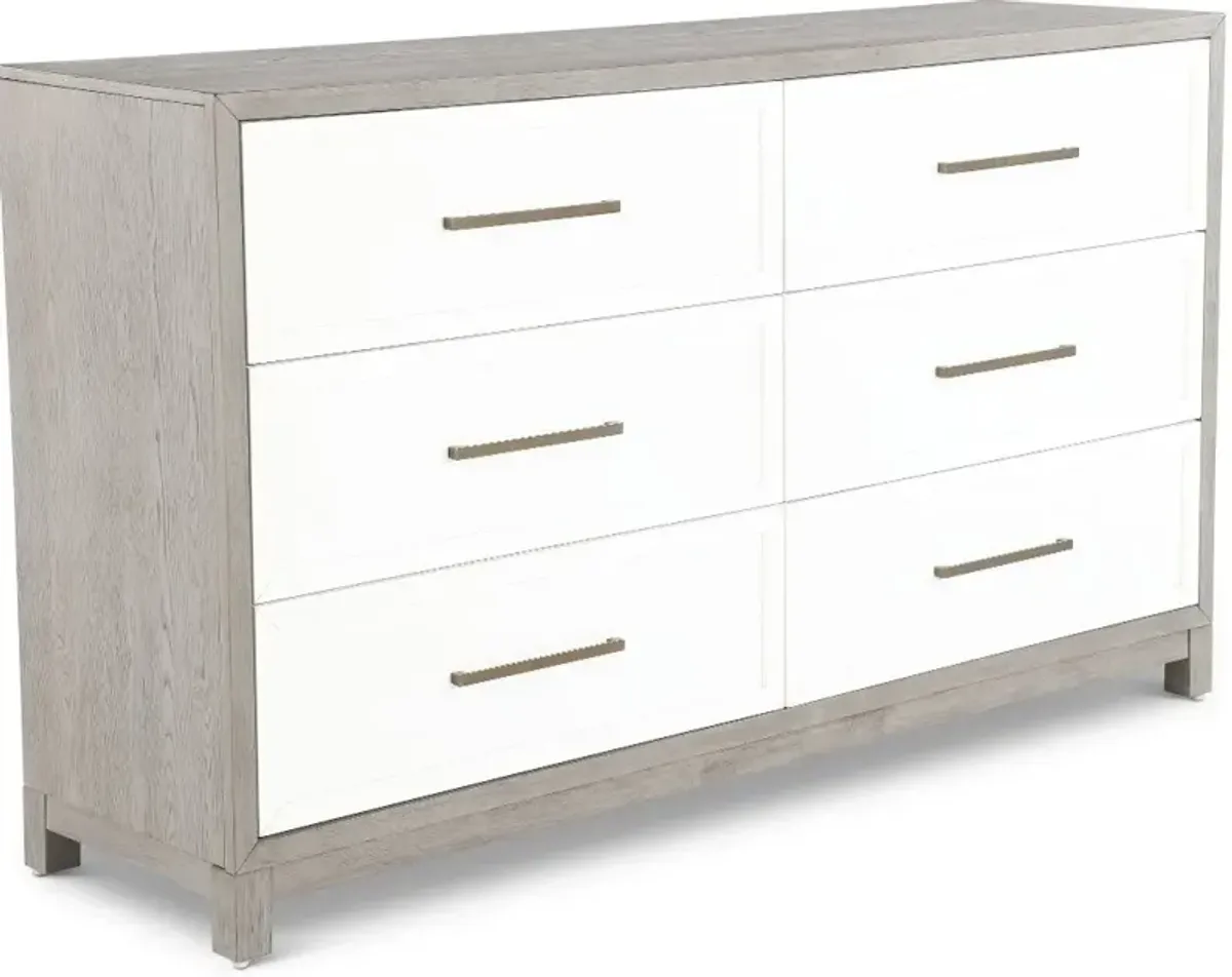 Palmetto Heights White and Gray Dresser