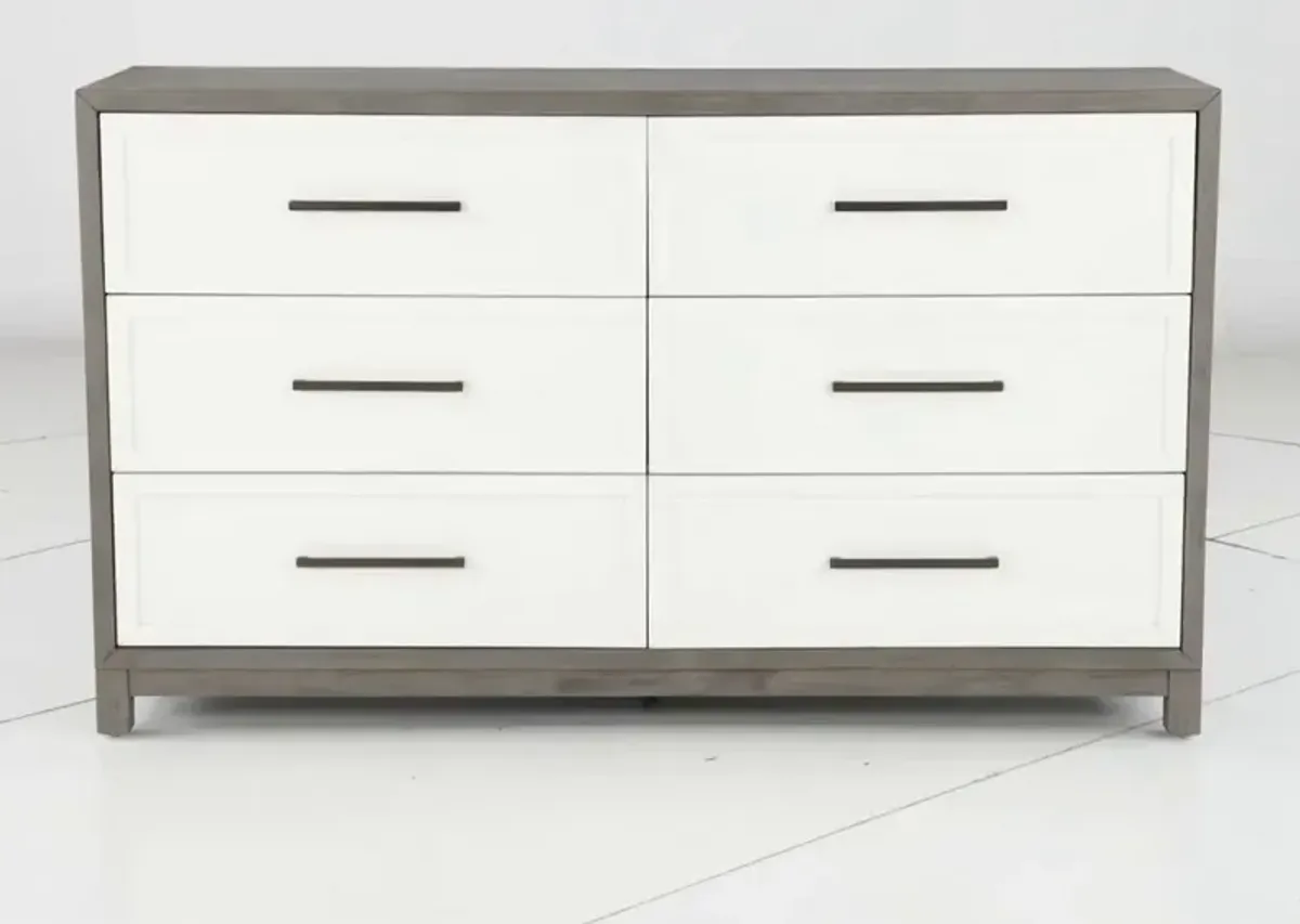 Palmetto Heights White and Gray Dresser