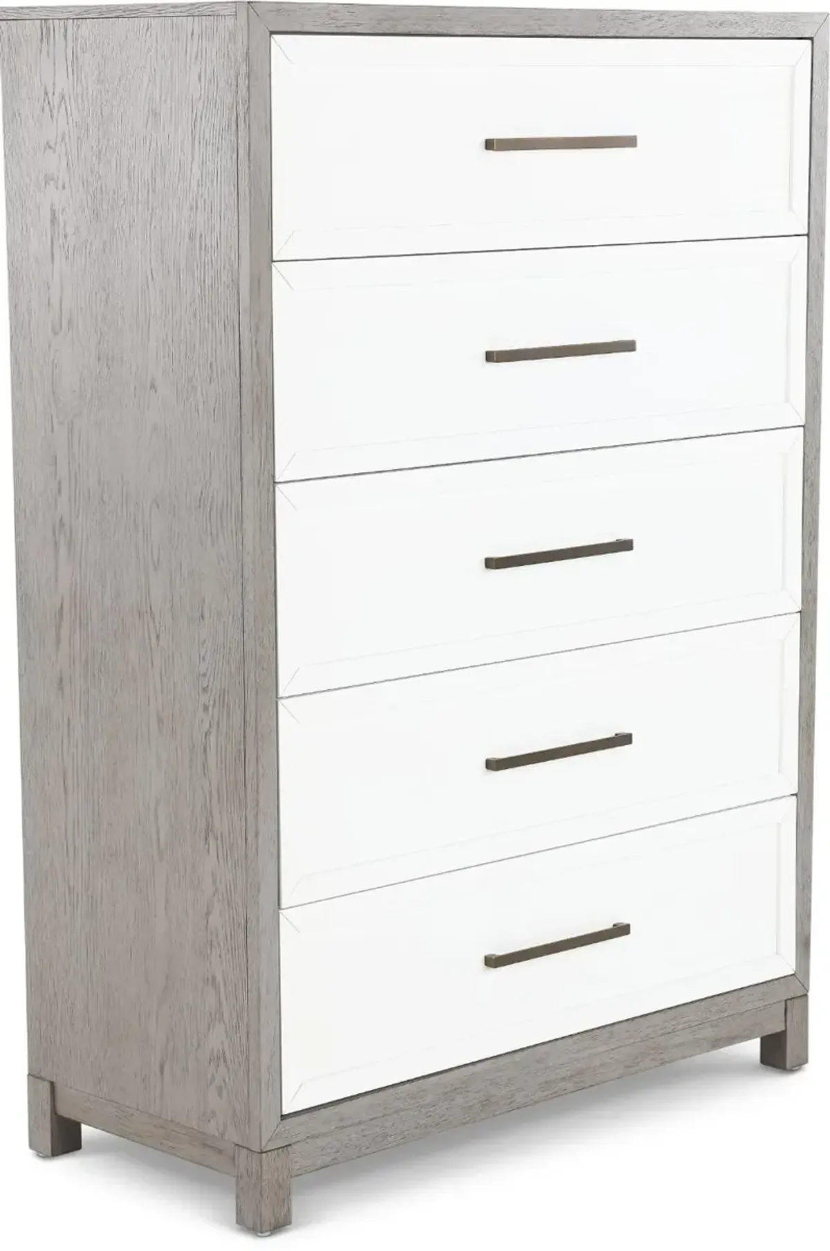 Palmetto Heights White and Gray Chest of Drawers