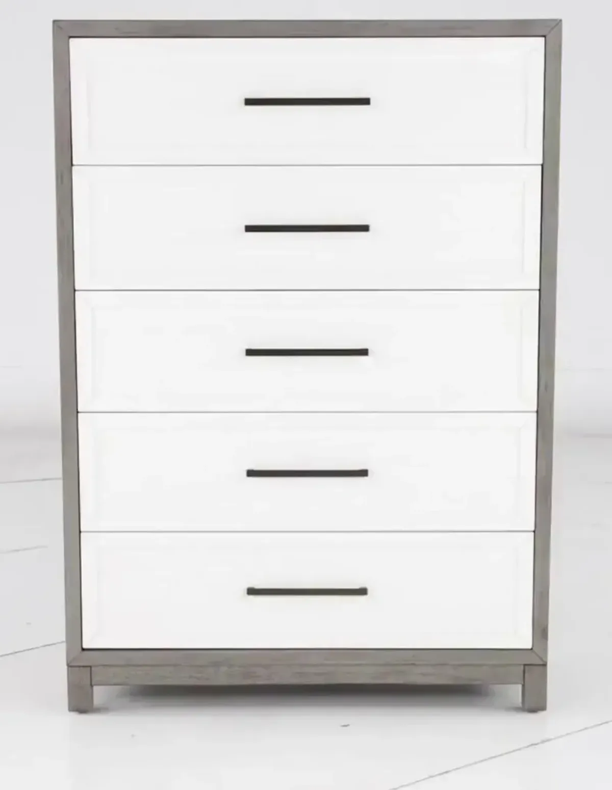 Palmetto Heights White and Gray Chest of Drawers