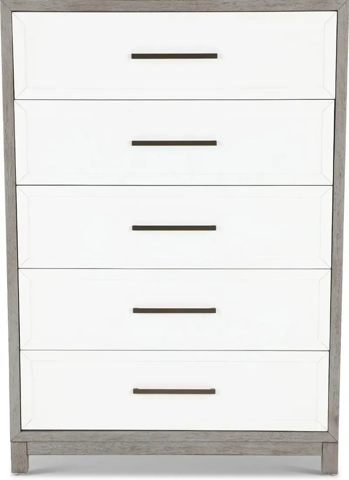 Palmetto Heights White and Gray Chest of Drawers