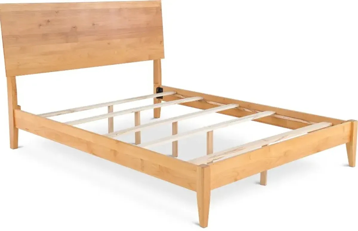 2 West Natural Queen Platform Bed