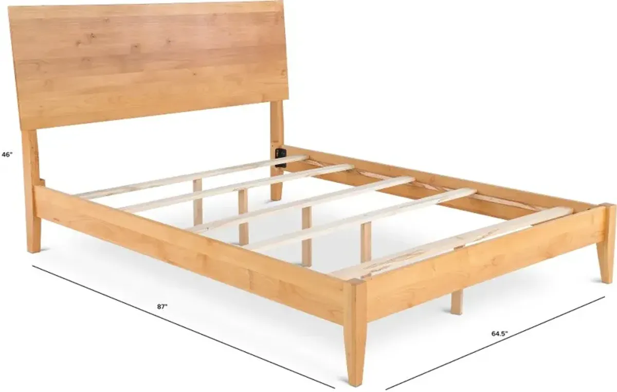 2 West Natural Queen Platform Bed