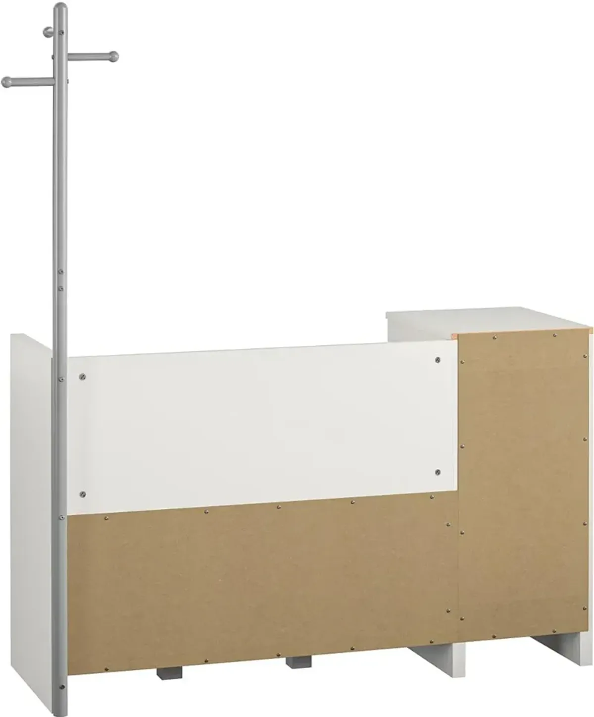 Tyler Kids White Storage Bench and Coat Rack