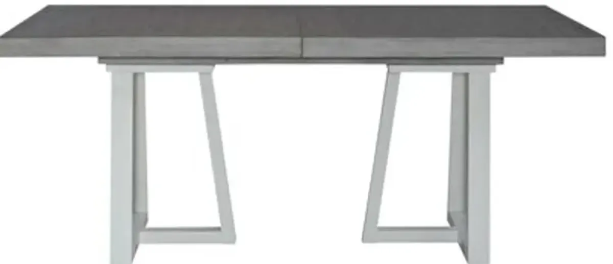 Palmetto Heights Gray and White Dining Table