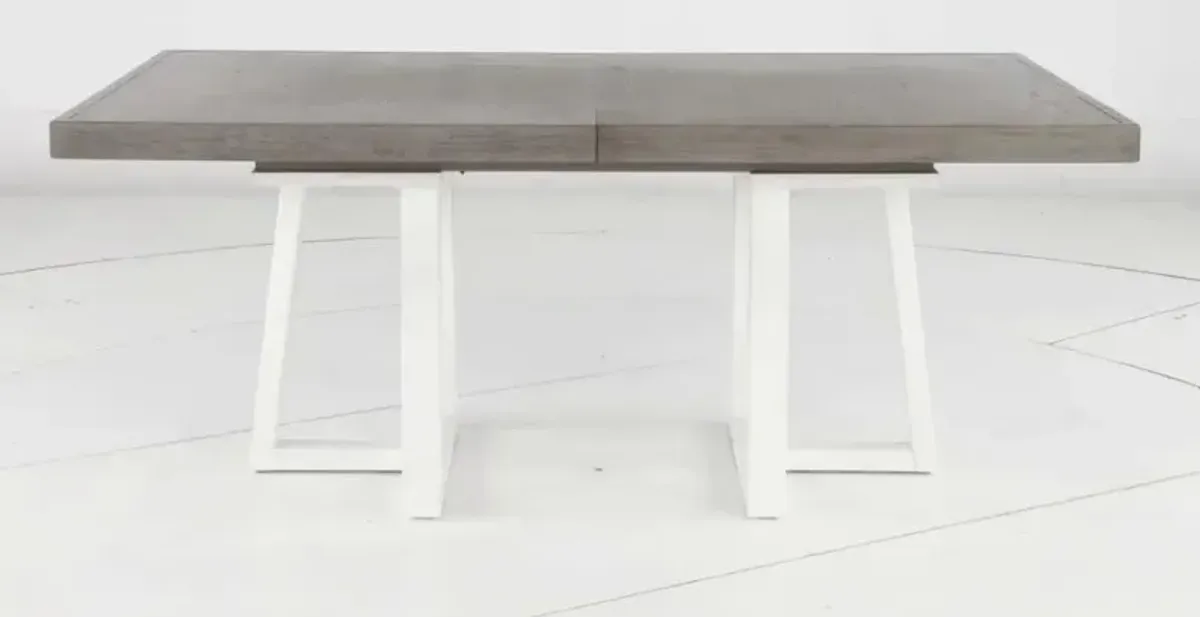 Palmetto Heights Gray and White Dining Table