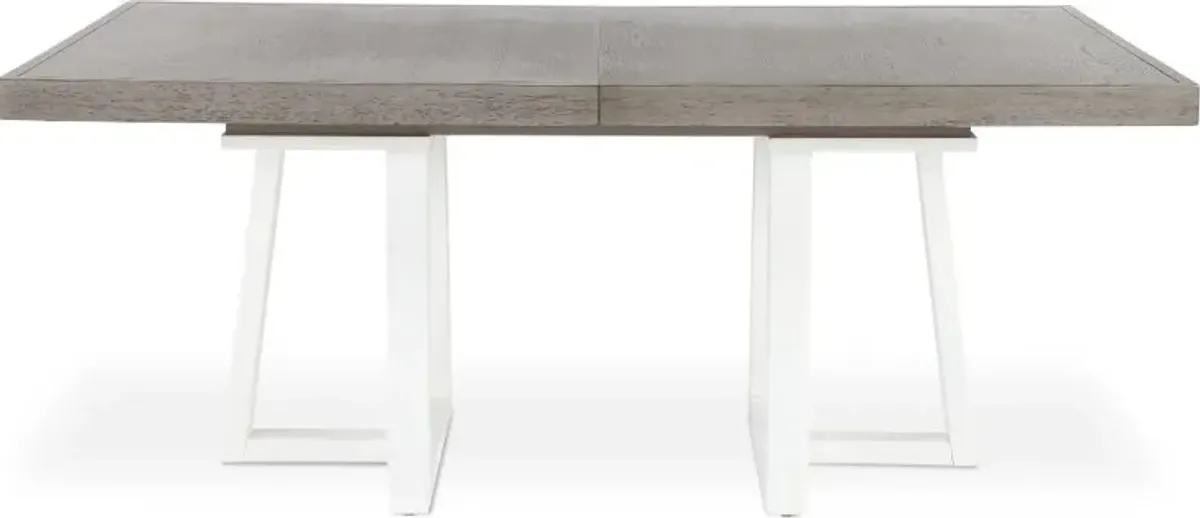 Palmetto Heights Gray and White Dining Table